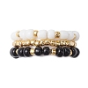 3Pcs 3 Styles Glass Seed Beaded Ring RJEW-JR00591-S-1