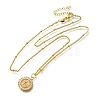 Brass Clear Cubic Zirconia Pendant Necklaces for Women LS-NJEW-A039-02E-G-4