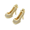 Brass Micro Pave Cubic Zirconia Pendants KK-D384-03G-02-1