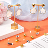 40Pcs 2 Colors Brass Clip-on Earring Findings KK-SP0001-13-4