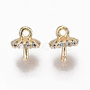 Brass Micro Pave Clear Cubic Zirconia Peg Bails Charms X-KK-N231-225-NF-1