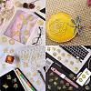 Nickel Metal Waterproof Self-Adhesive Picture Stickers DIY-WH20016-058-6
