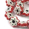 Handmade Porcelain Flower Beads PORC-J008-07-4