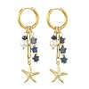 Star 304 Stainless Steel Hoop Earrings EJEW-JE07005-01-3