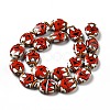 Handmade Printed Porcelain Beads PORC-F005-01E-5