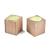 Natural Wood Candle Holder AJEW-T002-01A-3