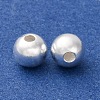 Fine Silver Round Beads STER-A047-08B-S-2
