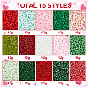 15 Colors Glass Seed Beads SEED-HY0001-15B-4