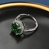 925 Sterling Silver Micro Pave Cubic Zirconia Finger Rings RJEW-B134-01B-05-3