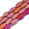 Electroplate Glass Beads Strands EGLA-Q125-009F-1