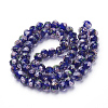 Handmade Gold Sand Lampwork Beads Strands LAMP-R141-10mm-01-3