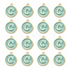 Golden Plated Alloy Enamel Charms X-ENAM-S118-05C-2