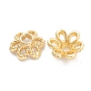 Rack Plating Alloy Flower Bead Caps KK-J277-13G-2