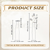 8Pcs 2 Styles Brass and Alloy Rhinestone Hair Forks MRMJ-LP0002-17-2
