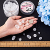 100Pcs 5 Style Transparent Frosted Acrylic Beads FACR-PJ0001-02-9