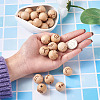Natural Undyed Beech Beads WOOD-BT0001-04-6