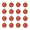 Golden Plated Alloy Enamel Charms ENAM-S118-03C-2