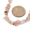 Natural Sunstone Chip Beaded Necklace NJEW-JN04615-05-3
