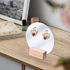 4 Bags Round Acrylic Couple Earring Display Stands EDIS-SC0001-17A-6