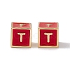 Rack Plating Brass Enamel Beads KK-B060-04G-03T-2
