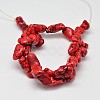 Dyed Nuggets Natural Howlite Beads Strands G-M139-06-A-2