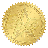 Plastic Self Adhesive Gold Foil Embossed Stickers DIY-WH0211-303-1