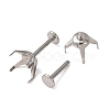 304 Stainless Steel Prong Earring Settings SA-CBA8B85-11E-02-3