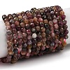 Natural Red Tourmaline Beads Strands G-A318-A01-4mm-02-1