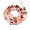 Natural Hematoid Quartz/Ferruginous Quartz Beads Strands G-T138-26A-04-2