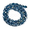 Transparent Electroplate Glass Beads Strands EGLA-N013-T8mm-B25-2
