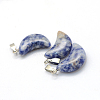 Moon Natural Blue Spot Jasper Pendants X-G-Q369-14-2