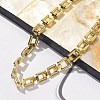 304 Stainless Steel Sqaure Link Chain Bracelets for Women BJEW-F488-21G-02-3