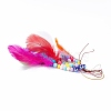 DIY Diamond Painting Hanging Woven Net/Web with Feather Pendant Kits DIY-I084-11-5