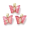 Golden Rack Plating Brass Micro Pave Cubic Zirconia Pendants KK-R161-06G-05-1