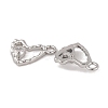 Brass Micro Pave Clear Cubic Zirconia Charms KK-L212-19P-2
