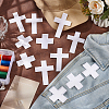 12Pcs 2 Styles Cross Polyester Embroidery Sew on Appliques PATC-FG0002-08-5