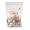 Rack Plating Alloy Open Back Bezel Pendants PALLOY-YW0001-07-FF-5