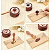 Brass Wax Seal Stamps with Wood Handle AJEW-WH0412-0063-3