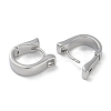 Brass Micro Pave Clear Cubic Zirconia Hoop Earrings EJEW-L292-007P-2