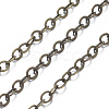 Brass Flat Oval Cable Chains X-CHC025Y-AB-2