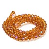 Transparent Electroplate Glass Beads Strands EGLA-A039-T2mm-L28-2