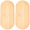 2Pcs Wood Round Incense Plate AJEW-CN0003-62-1