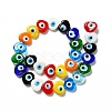 Handmade Evil Eye Lampwork Beads Strands LAMP-E023-07C-09-2
