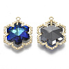 Glass Rhinestone Pendants GLAA-N038-14A-B01-2