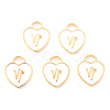 Light Gold Plated Alloy Enamel Pendants ENAM-R136-30-05-1