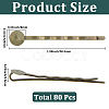 80Pcs Alloy Hair Bobby Pin Cabochon Settings FIND-SC0021-62-2