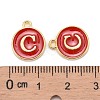 Golden Plated Alloy Enamel Charms X-ENAM-S118-03C-3