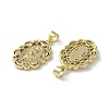 Rack Plating Brass Cubic Zirconia Pendants KK-M272-04G-2