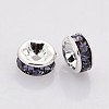 Brass Grade A Rhinestone Spacer Beads RB-A014-Z6mm-18S-2