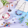 30Pcs Printed Transparent Resin European Beads RESI-TADJ0001-03C-5